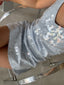 Women Shiny Oversized Paillette Sleeveless Short Club Dress