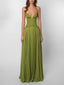 Elegant Lace Corset Bodice Pleated Chiffon Skirt Gala Maxi Dress for Wedding Guest & Red Carpet