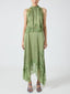 Lace Two Piece Midi Dress Halter Sleeveless Matching Set