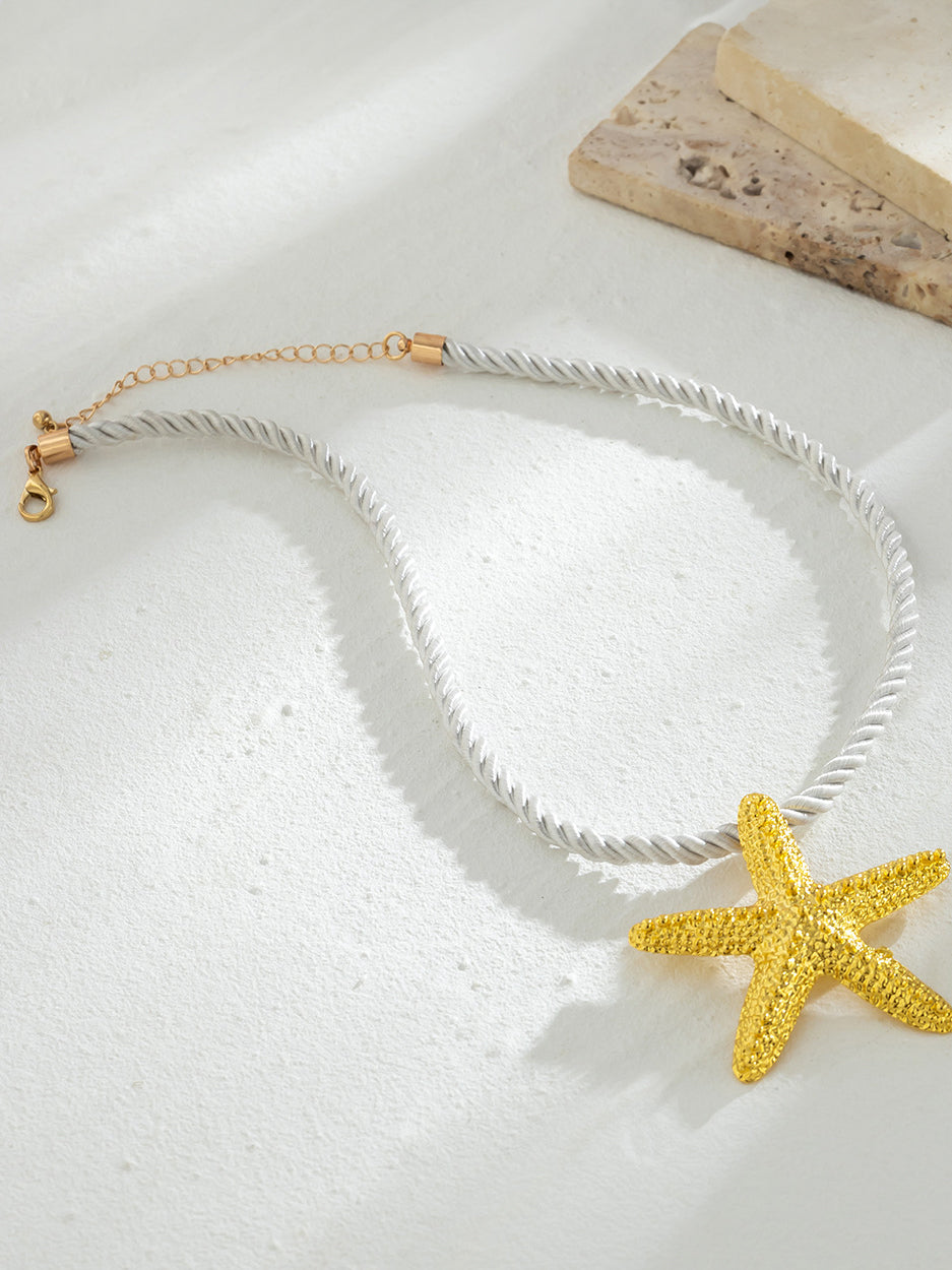 Santorini Starfish Necklace ~ Gold Main image