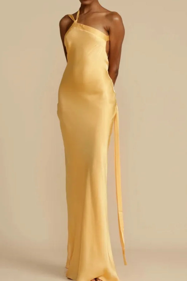Asymmetrical One Shoulder maxi Dress Main image