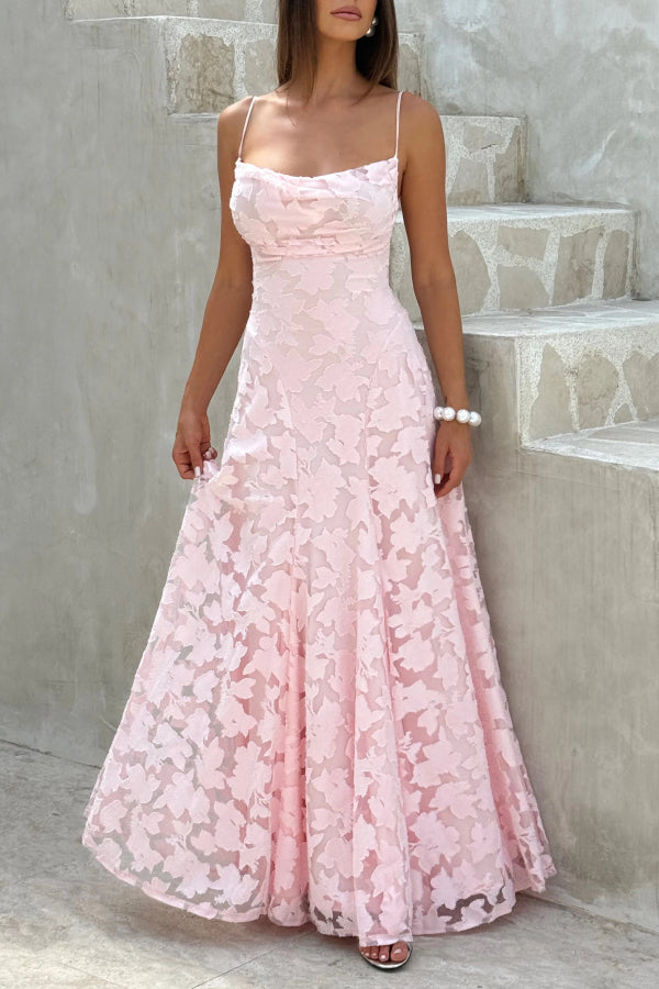 Sexy suspender chiffon elegant backless dress