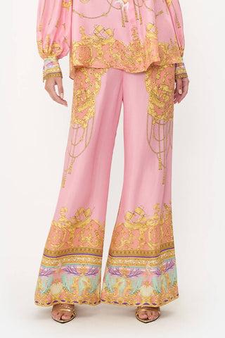 Mermaid Motel Unique Print Long Sleeve Loose Shirt and Elastic Waist Pants Set