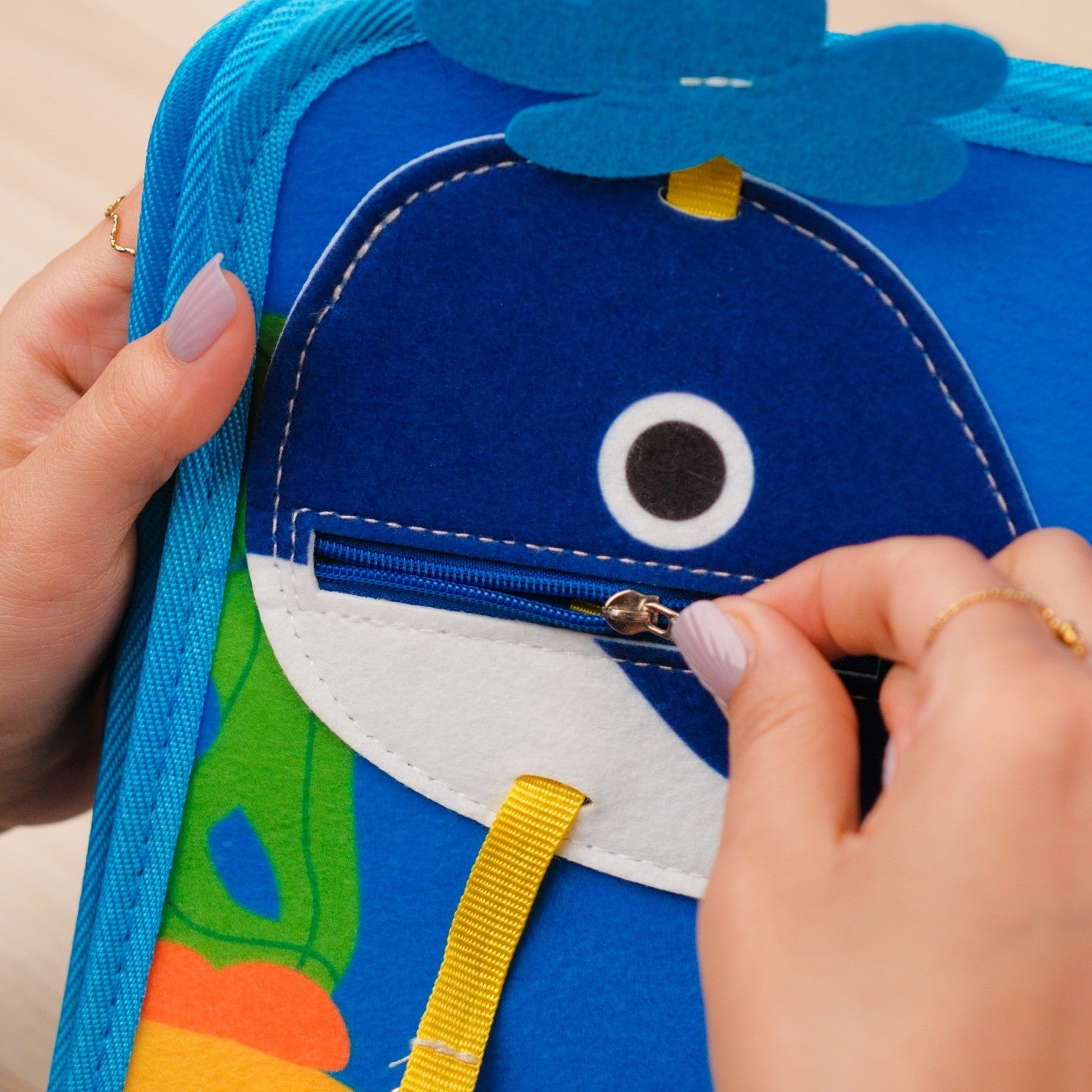 Ocean Adventure Quiet Book — Magic ABCD Torch & Magnetic Fishing