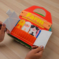 Farm Adventure Quiet Book with Handle — Finger Puppets, Sliding Duck & Counting Harvest