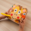 Giraffe Adventure Quiet Book — Peek-a-Boo Cover, Emotions & Colour Matching