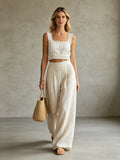 Gray Balloon-Sleeve Top and Maxi Skirt Set