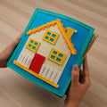 Blue House Quiet Book for Boys — Dress-Up, Robot Toolbox & Dinosaur Eggs