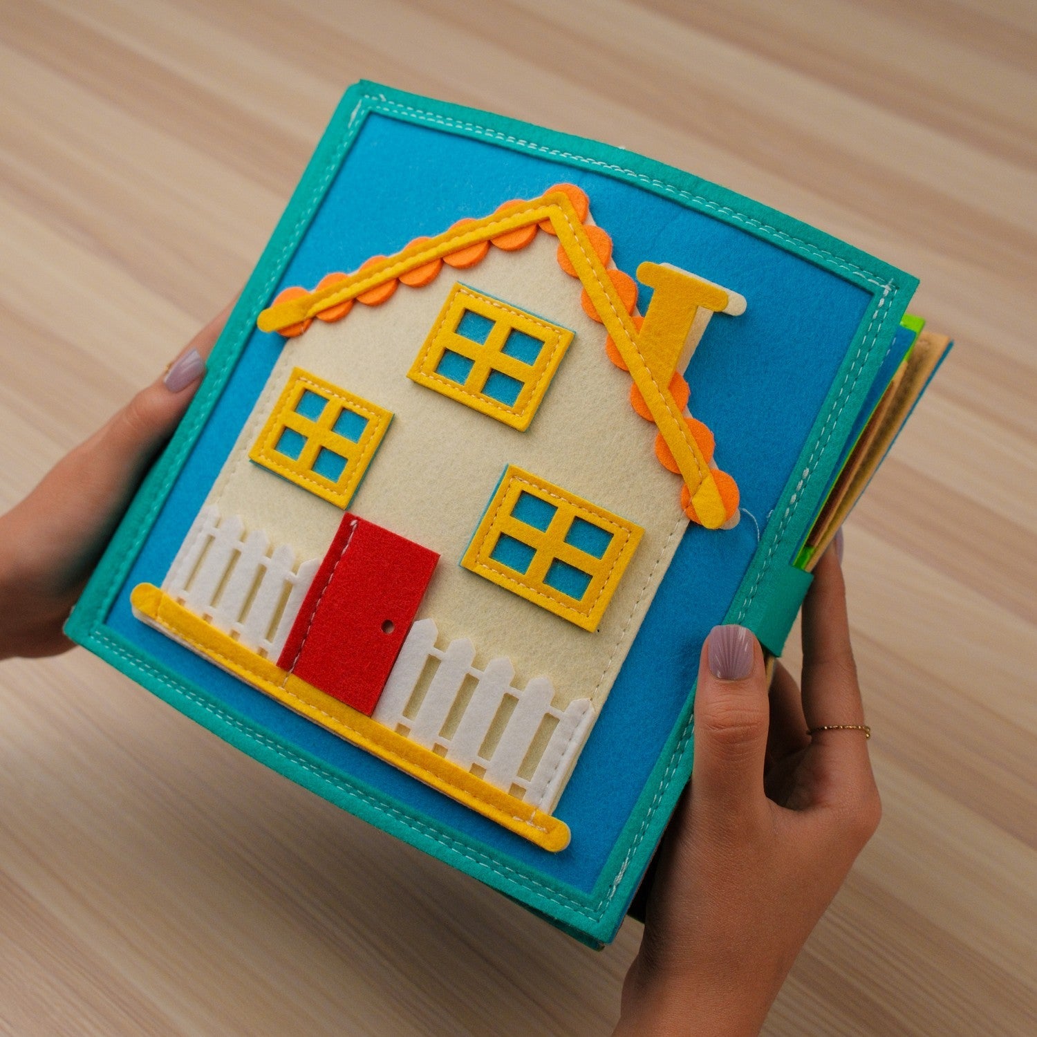Blue House Quiet Book for Boys — Dress-Up, Robot Toolbox & Dinosaur Eggs