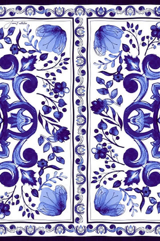 Printed Strap Top A-Lini Long Skirt Two-Piece Set