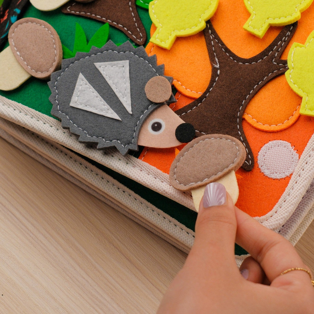 Hedgehog Adventure Quiet Book for Toddlers