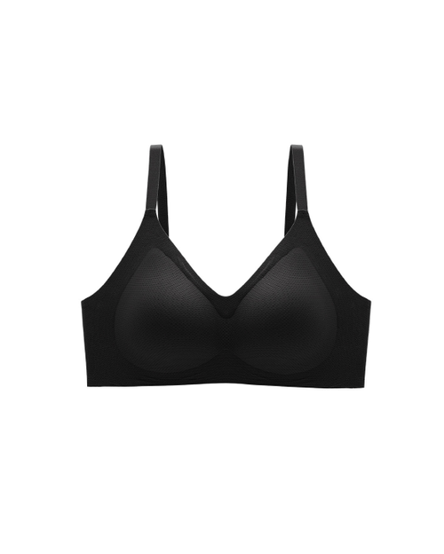 wireless mesh bra, front view