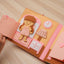 Pink Princess House Quiet Book for Girls — Dress-Up, Braid & Makeup Bag