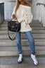 Solid Knitted Round Neck Sweater