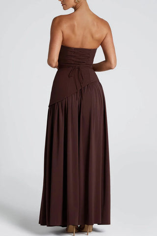 Sexy backless high slit long dress