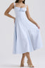 Solid French Lace A-Swing midi Dress