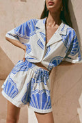 Linen-Blend Shirt & Shorts Vacation Set