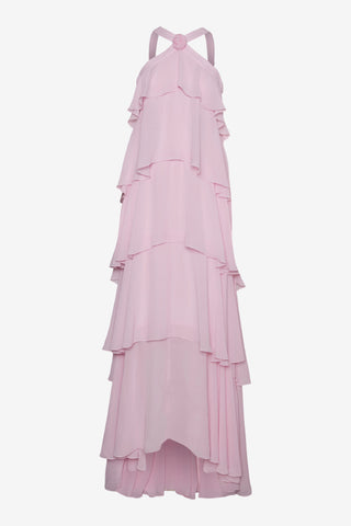 3D floral layered chiffon dress