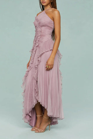 Ruffled halterneck dress