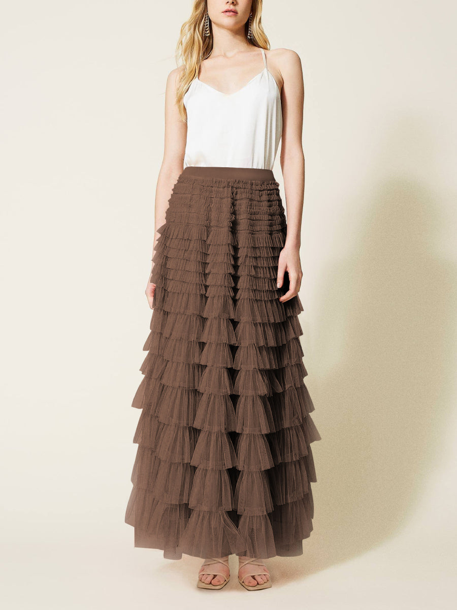 High waisted mesh cake skirt Secondary image