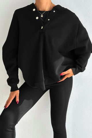 Sports casual hooded sweatshirt thickened threaded slim vest pants three-piece set